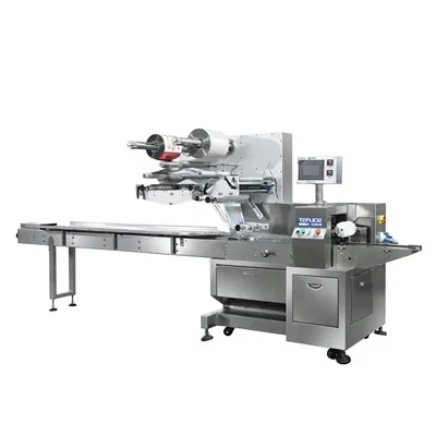 Automatische horizontale Verpackungsmaschine mit zwei Filmrollen